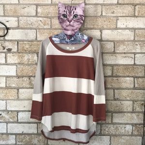 Madewell rugby stripe baseball tee
